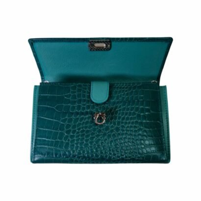 Trendy Leather Sling Clutch for Women Light Green