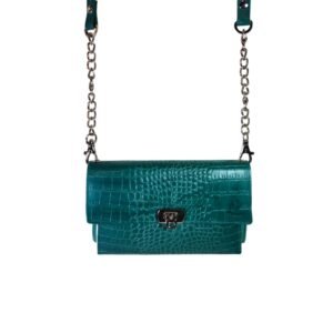 Trendy Leather Sling Clutch for Women Light Green