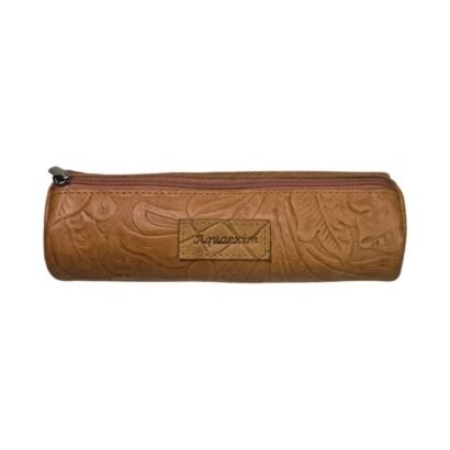 Handcrafted Leather Pen Pouch Yellow