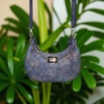 Aquaexim Stylish Round Leather Sling Bag for Women