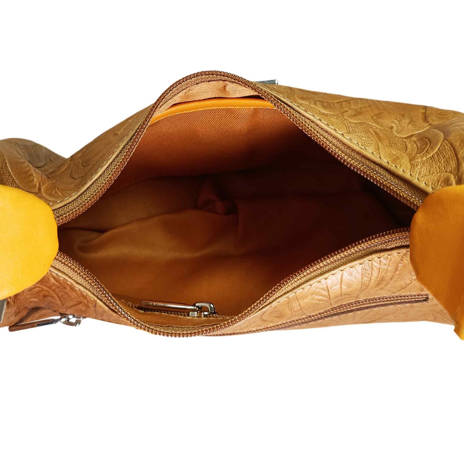 Aquaexim Stylish Round Leather Sling Bag For Women Yellow Aquaexim Stylish Round Leather Sling Bag For Women Yellow