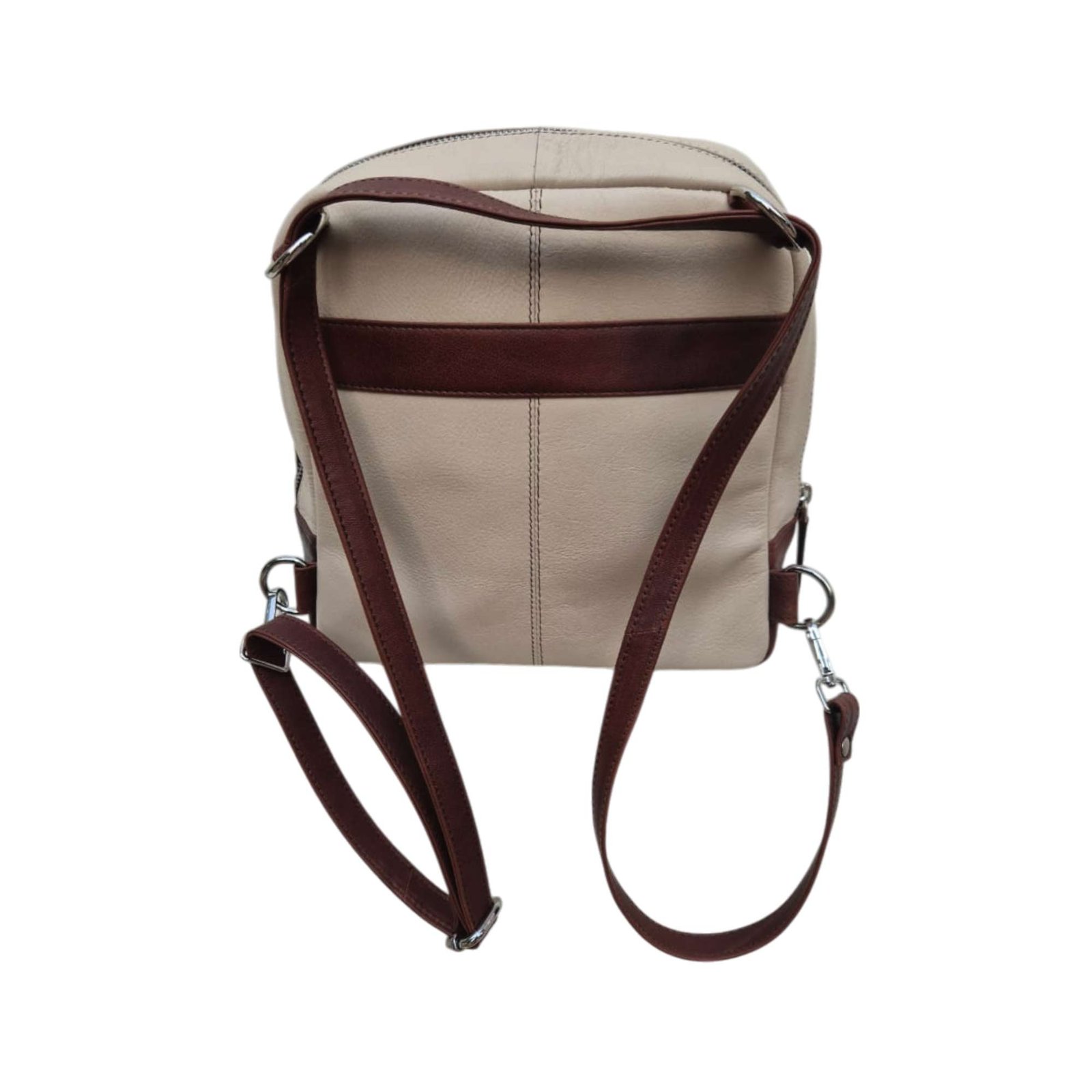 Aquaexim Leather Sling & Backpack Bag Cream