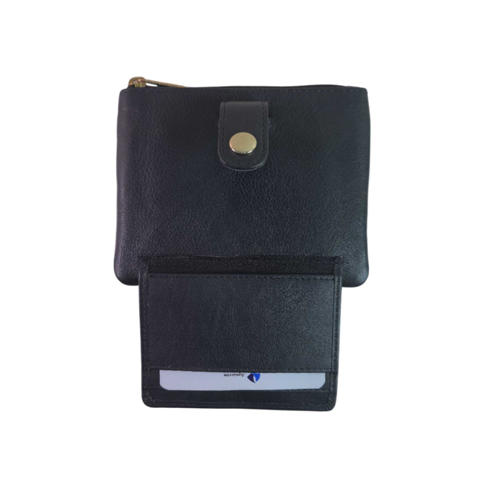 Stylish Coin Pouch with Card Slots Black Stylish Coin Pouch with Card Slots Black