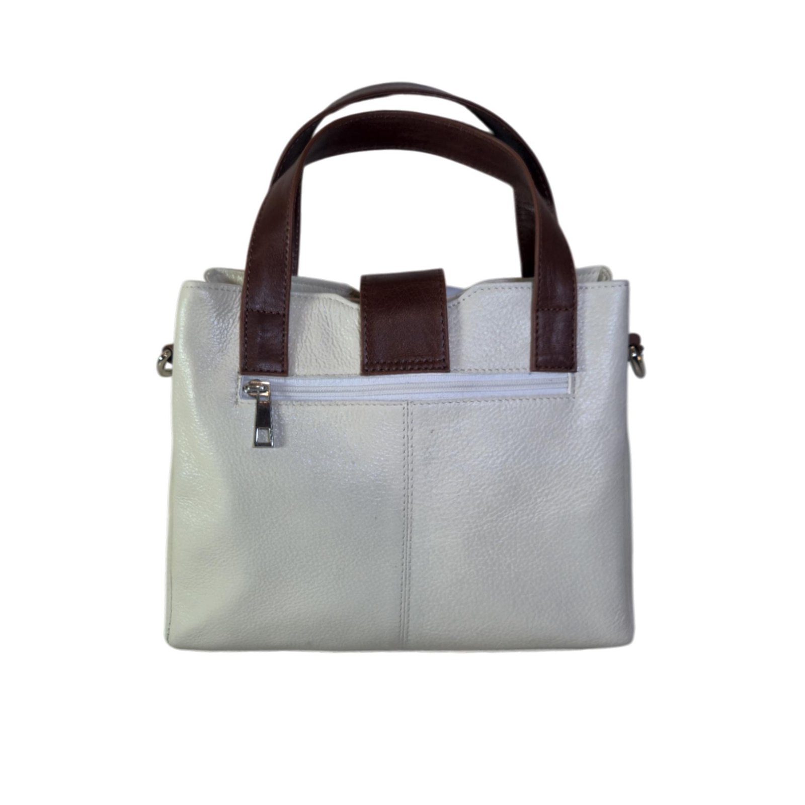 Aquaexim Trendy Leather Bag for Ladies Off White