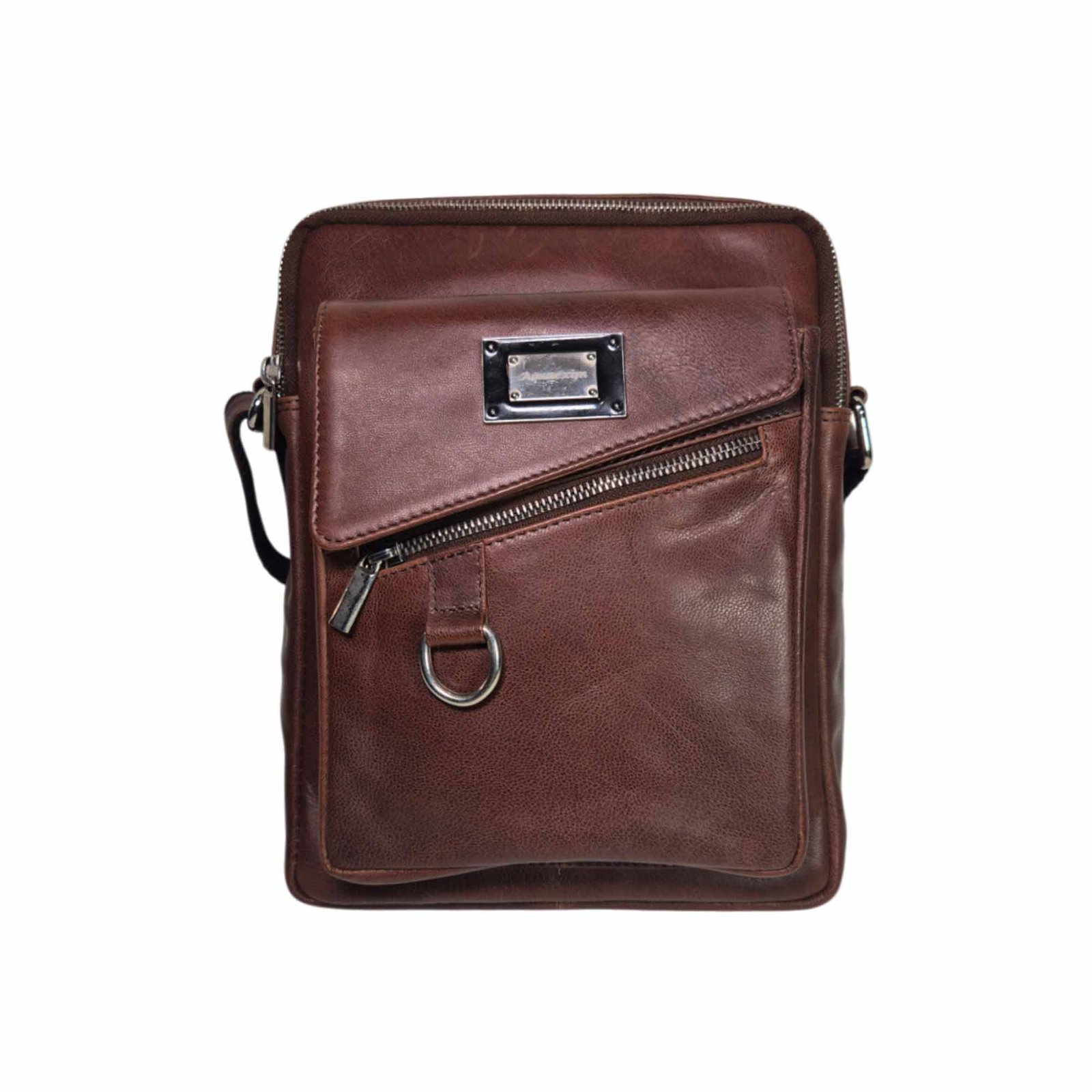 Premium Leather Messenger Bag for Men | Aquaexim Brown