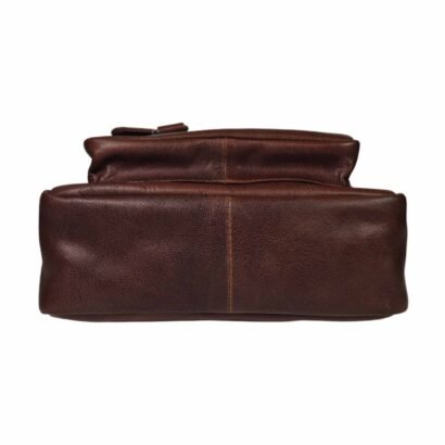 Premium Leather Messenger Bag for Men | Aquaexim Brown