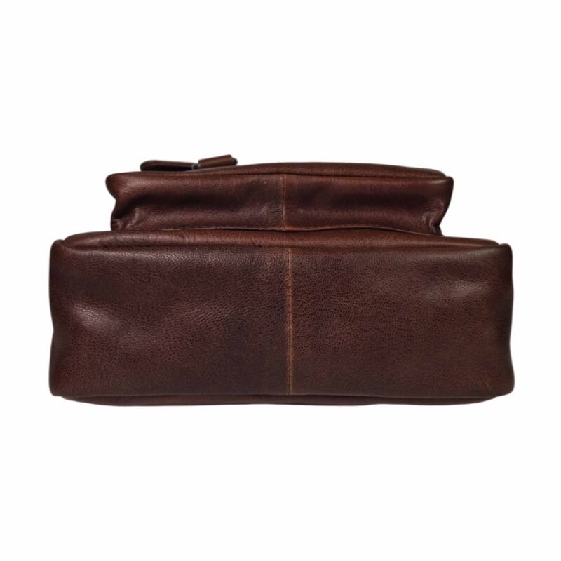 Premium Leather Messenger Bag for Men | Aquaexim Brown