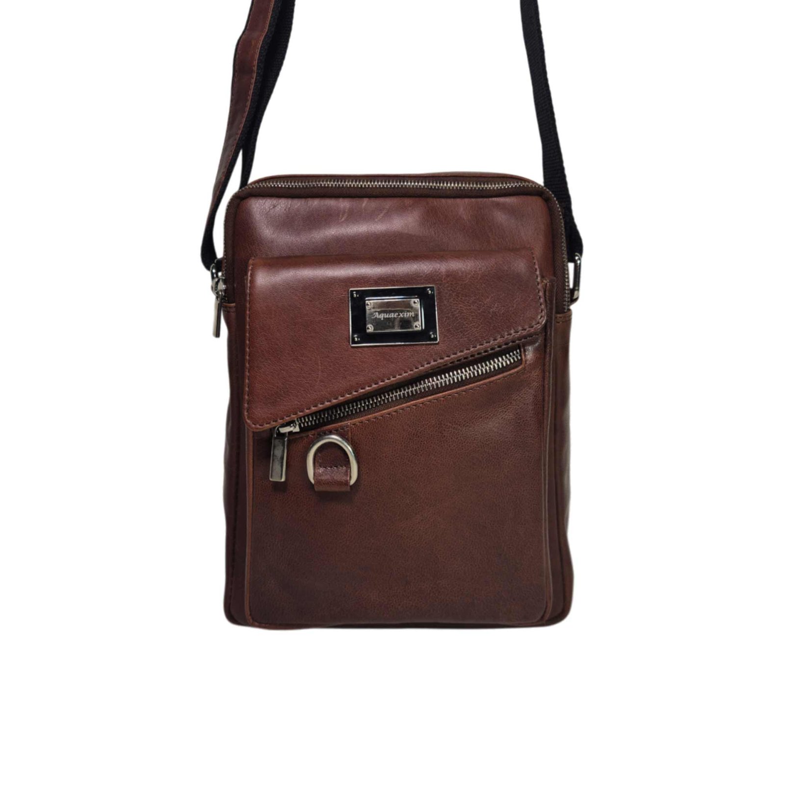 Premium Leather Messenger Bag for Men | Aquaexim Brown