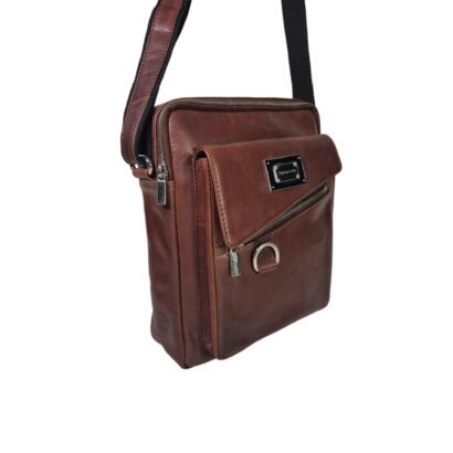 Premium Leather Messenger Bag for Men | Aquaexim Brown