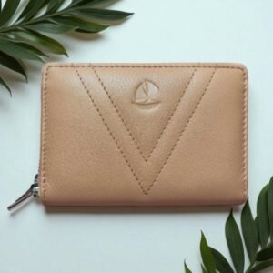 Spacious Double Zip Ladies’ Leather Wallet Pink