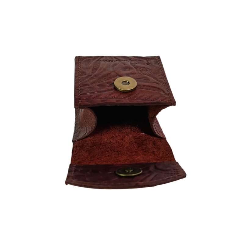 Aquaexim Leather Ear Pods Holder Brown Texture