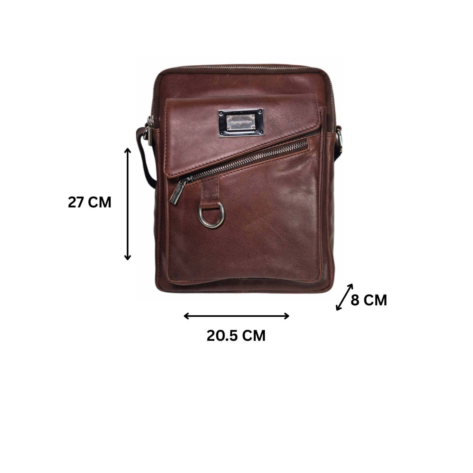 Premium Leather Messenger Bag for Men | Aquaexim Brown